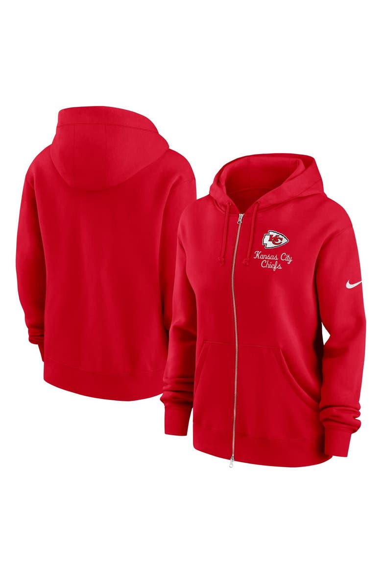 Women's Nike Red Kansas City Chiefs Phoenix Rewind Full-Zip Hoodie, Main, color, Red