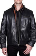 Missani Le Collezioni Leather Dickey Jacket