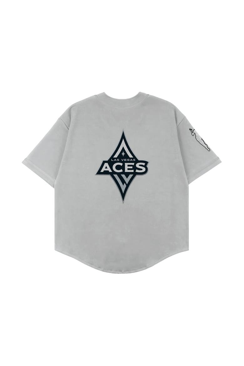 Unisex Playa Society  Gray Las Vegas Aces Baseball Fashion Jersey, Alternate, color, Gray