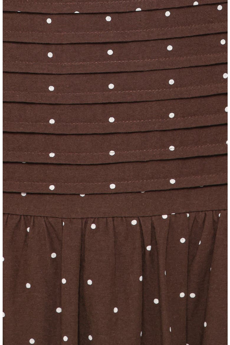Mischa Polka Dot Maxi Dress, Alternate, color, BROWN POLKA DOT