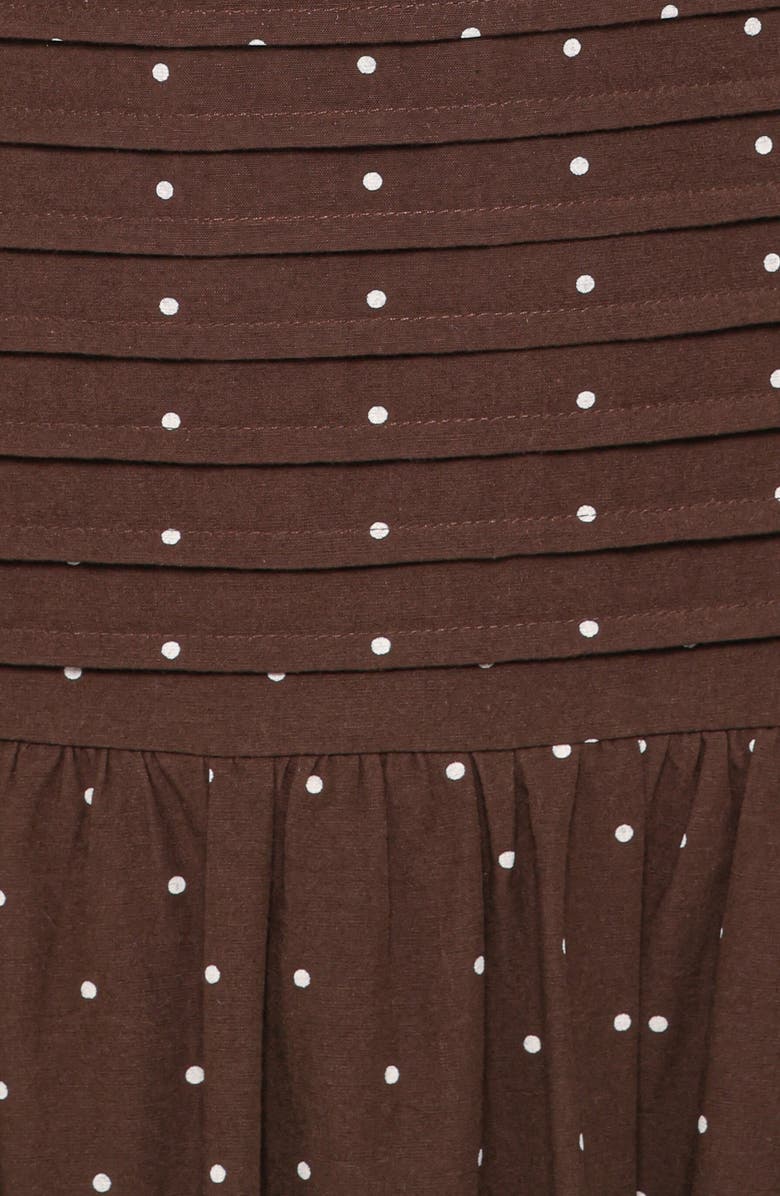 Petal & Pup Mischa Polka Dot Maxi Dress, Alternate, color, Brown Polka Dot