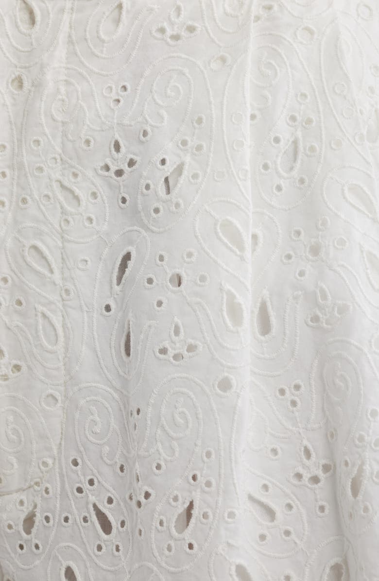 FRAME The Paisley Eyelet Shorts, Alternate, color, White