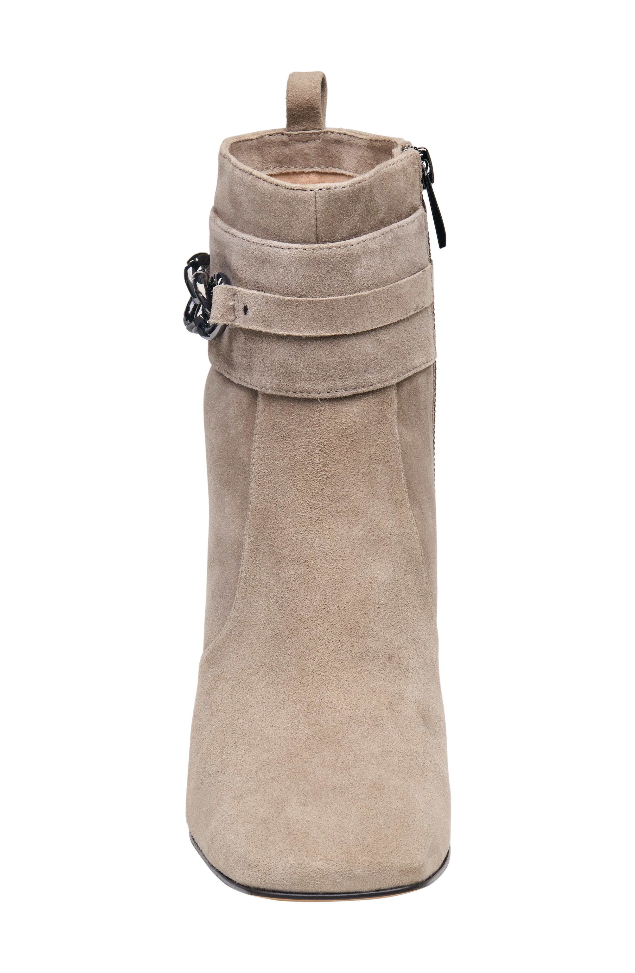 Whitney Chain Leather Bootie, Alternate, color, TAUPE KID SUEDE
