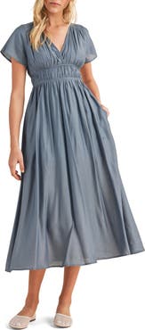 WISHLIST Flutter Sleeve Midi Dress