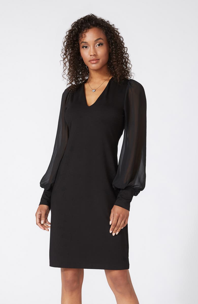 Karen Kane V-Neck Long Sleeve Dress, Alternate, color,