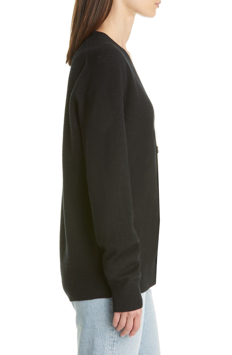 Acne Studios Keve Face Patch Wool Cardigan, Alternate, color, 