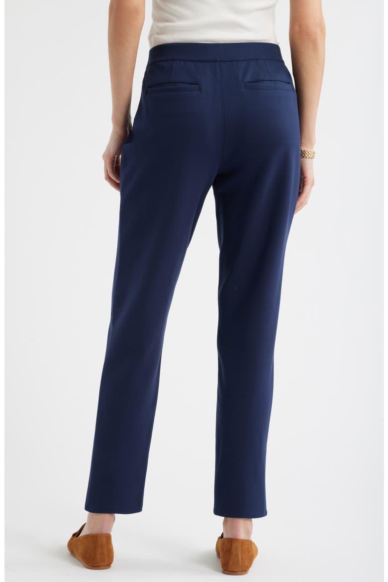 Pull-On Stretch Ponte Skinny Ankle Pants, Alternate, color, NAVY STILL