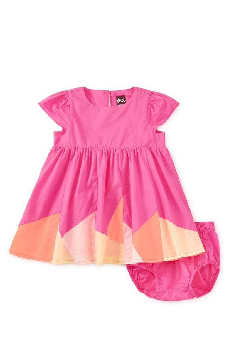 Tea Collection Cap Sleeve Jogakbo Dress, Alternate, color, Astilbe Pink