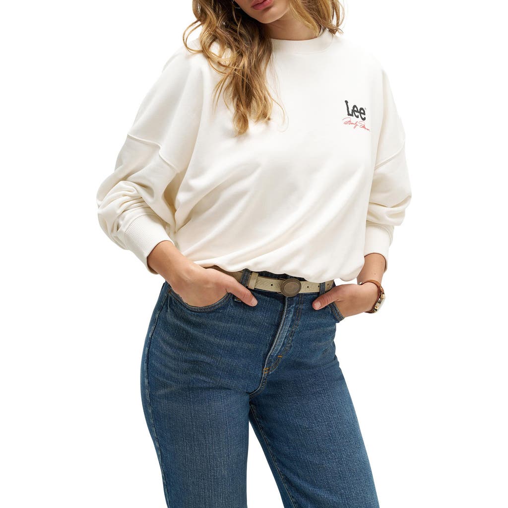 Lee X Marilyn Monroe Graphic Crewneck Sweatshirt In White Star