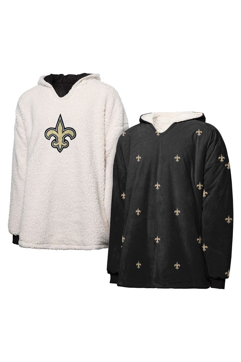 New Orleans Saints Repeat Print Reversible Hoodeez, Main, color, Black