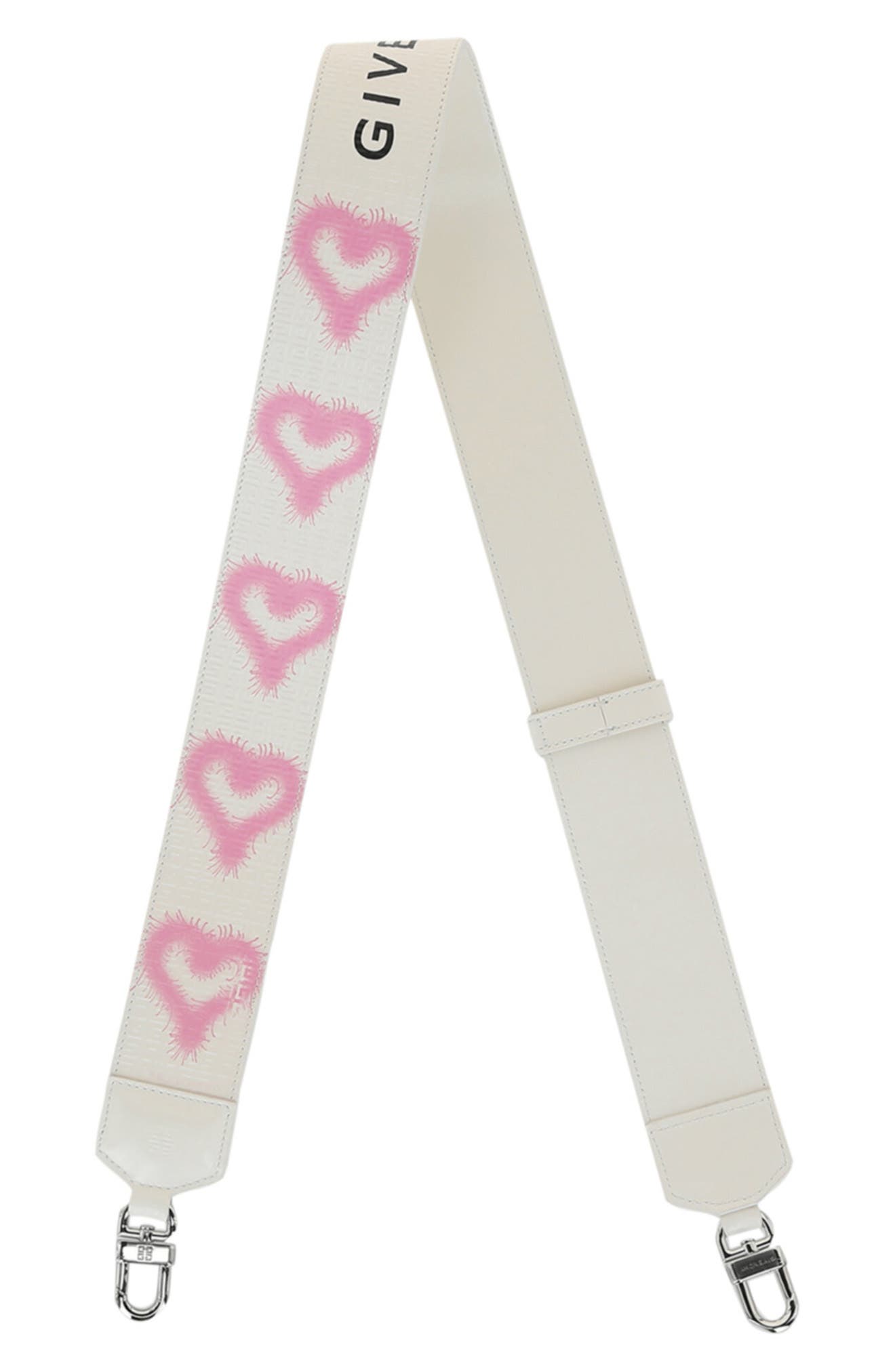 Givenchy Leather Bag Strap, Alternate, color, White Pink