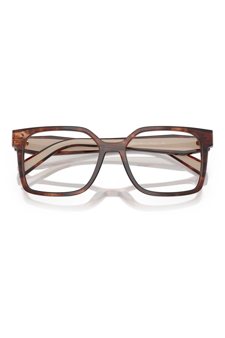 54mm Rectangular Optical Glasses, Alternate, color, CARAMEL