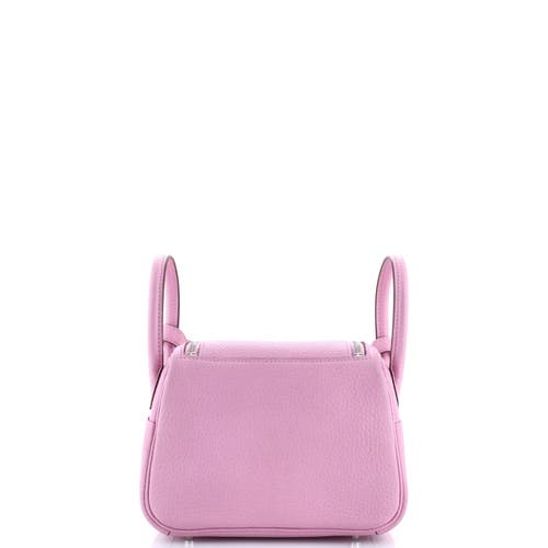 Pre-owned Hermes Hermes Lindy Bag Clemence Mini In Purple