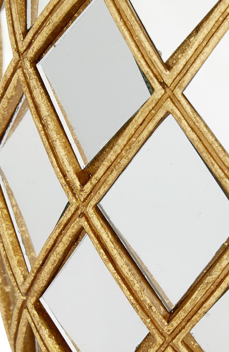 COSMO BY COSMOPOLITAN Goldtone Glass Pineapple Fruit Sculpture with Mirror Accents, Alternate, color,