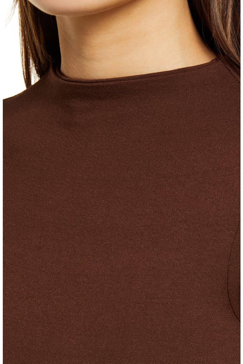 Long Sleeve Minidress, Alternate, color, CHOCOLATE