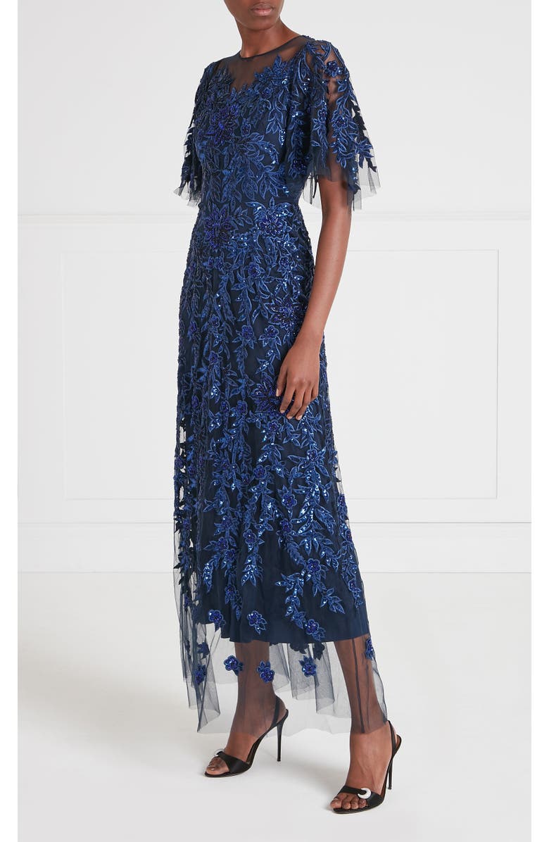 Temperley London Genevieve Gown, Alternate, color, Midnight Blue