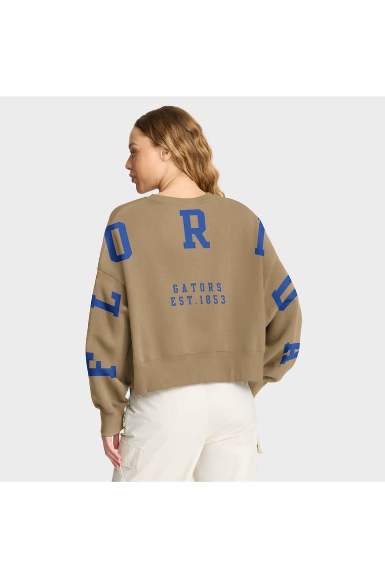 Women's Jordan Brand Tan Florida Gators Oversized Phoenix 2-Hit Pullover Sweatshirt, Alternate, color, Tan