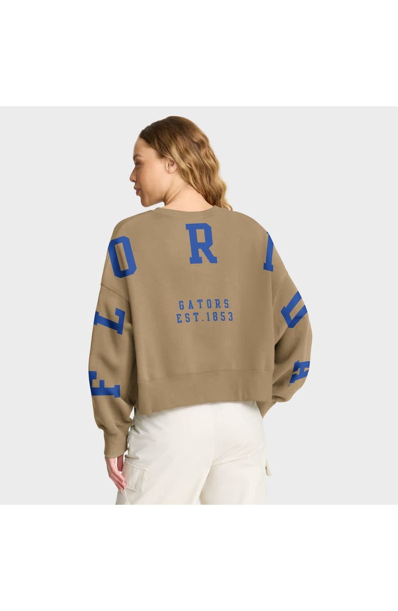 Jordan Brand Women's Jordan Brand Tan Florida Gators Oversized Phoenix 2-Hit Pullover Sweatshirt, Alternate, color,