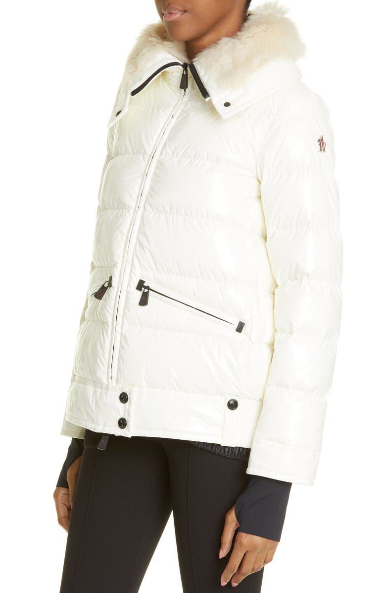 Moncler Grenoble Arabba Down Jacket with Shearling Collar, Alternate, color, 