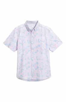 Vintage Summer Kids' Flamingo Button-Down Shirt