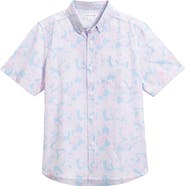 Vintage Summer Kids' Flamingo Button-Down Shirt