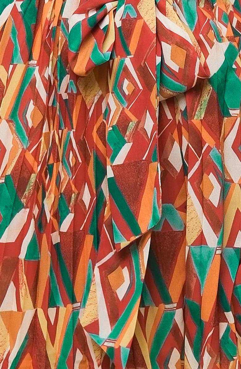 FLYING TOMATO Print Pleated Romper, Alternate, color, Brown/Green