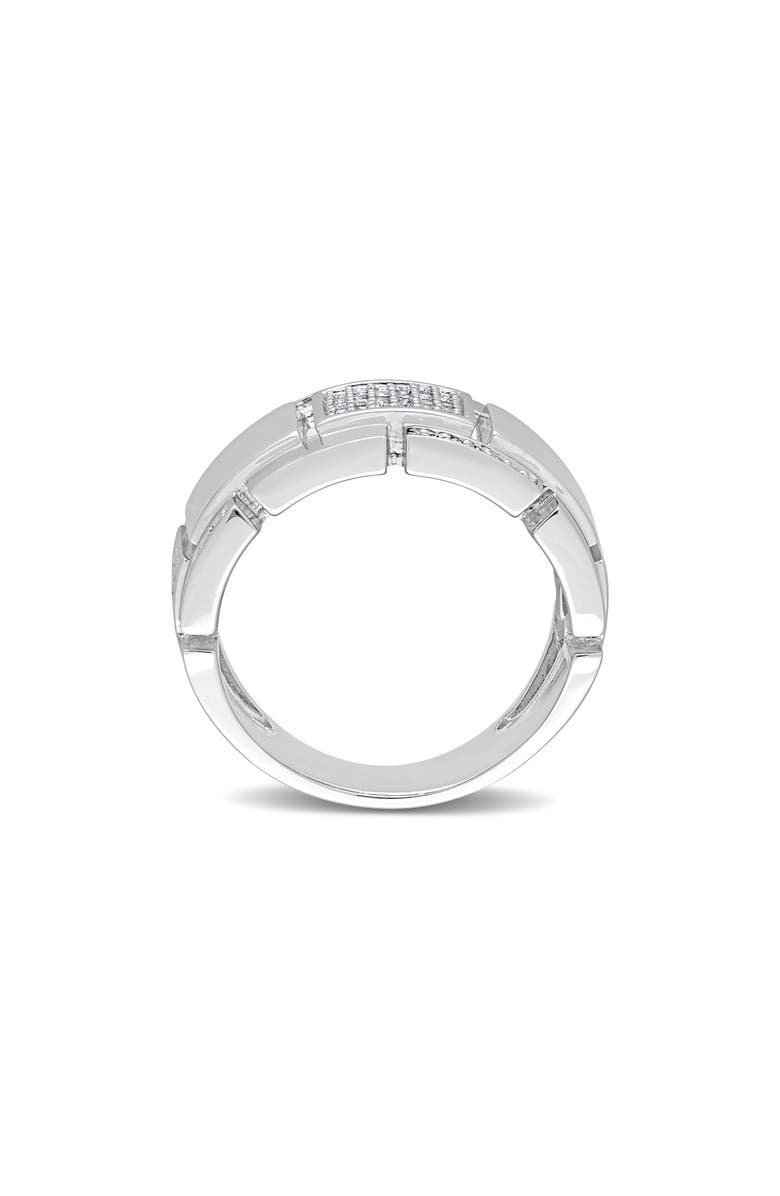 DELMAR Men's Diamond Ring, Alternate, color, Silver