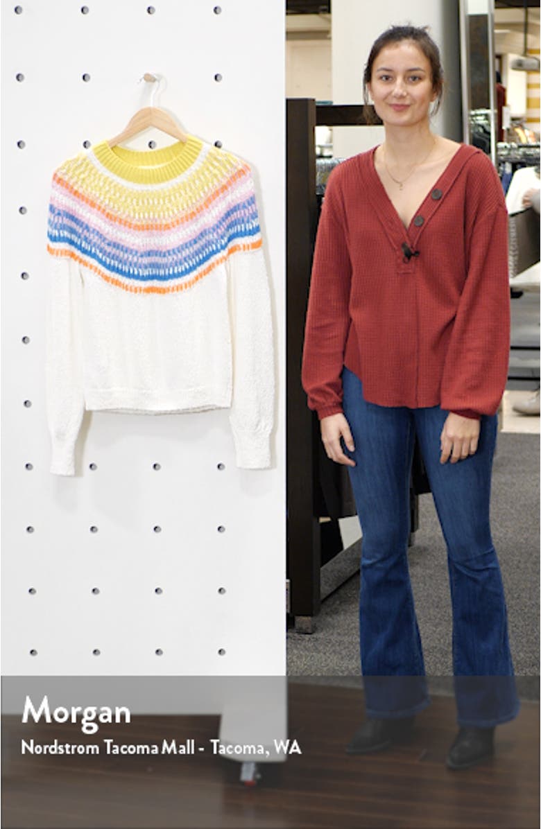 Fuzzy Fair Isle Sweater, sales video thumbnail