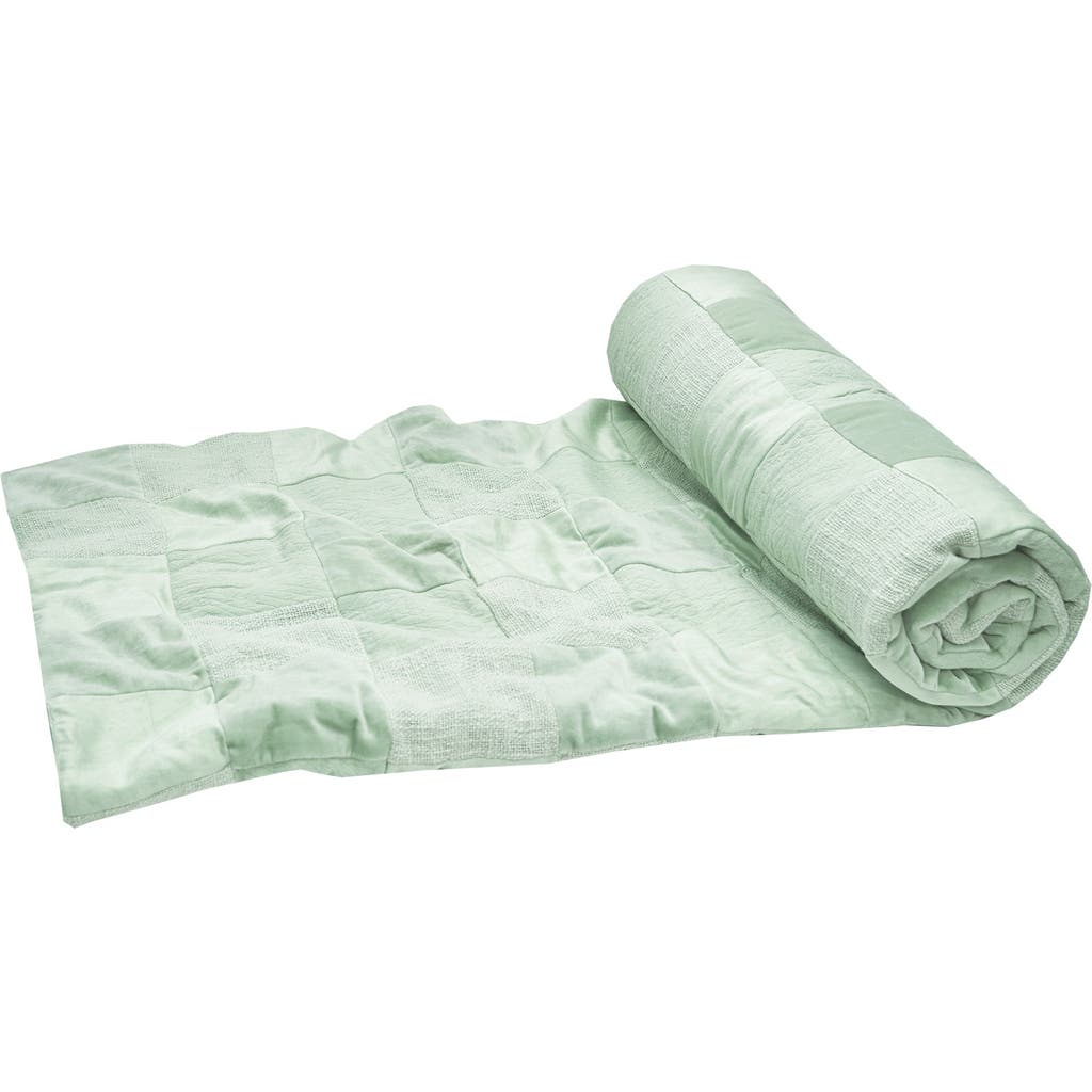 Elisabeth York Pia Sea Glass Throw Blanket In Green