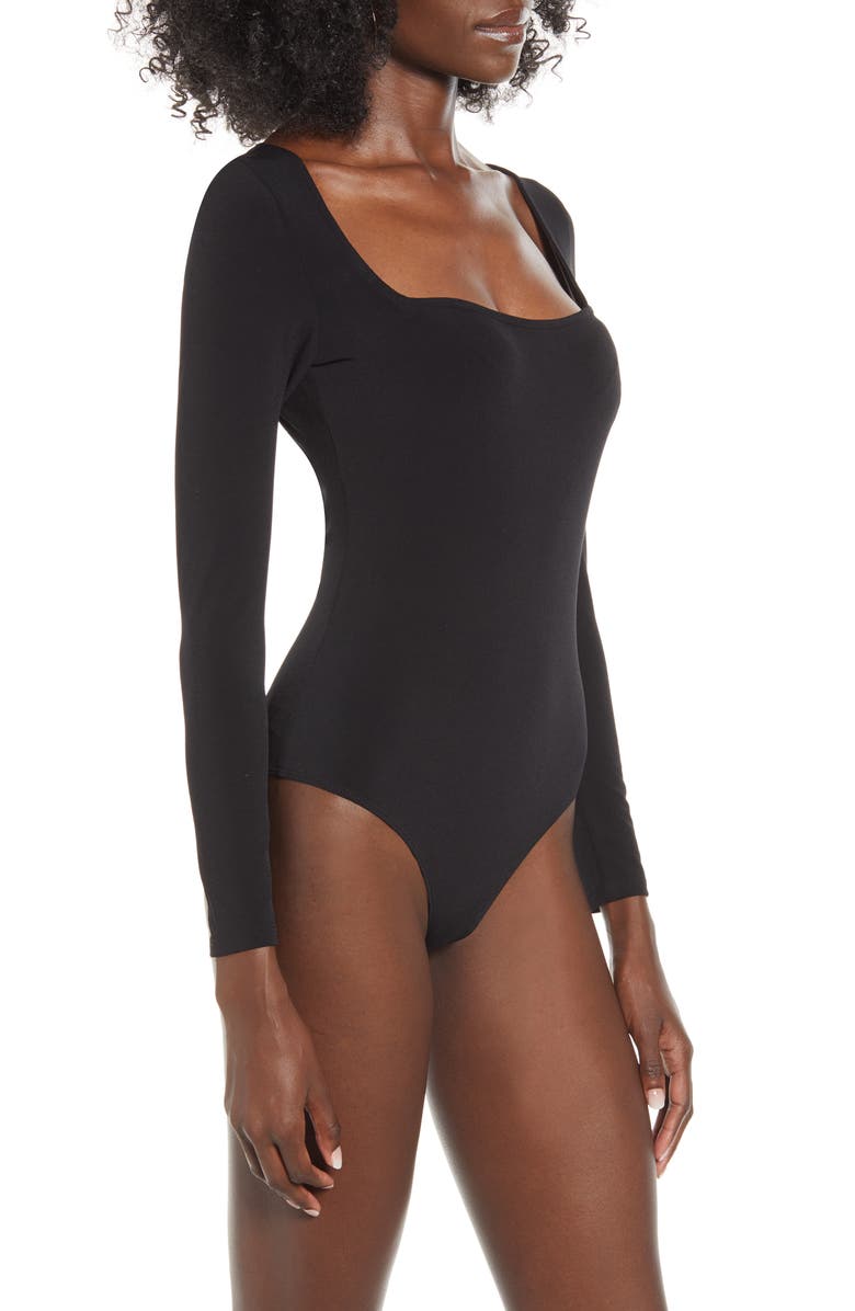 Leith Square Neck Long Sleeve Bodysuit, Alternate, color, 