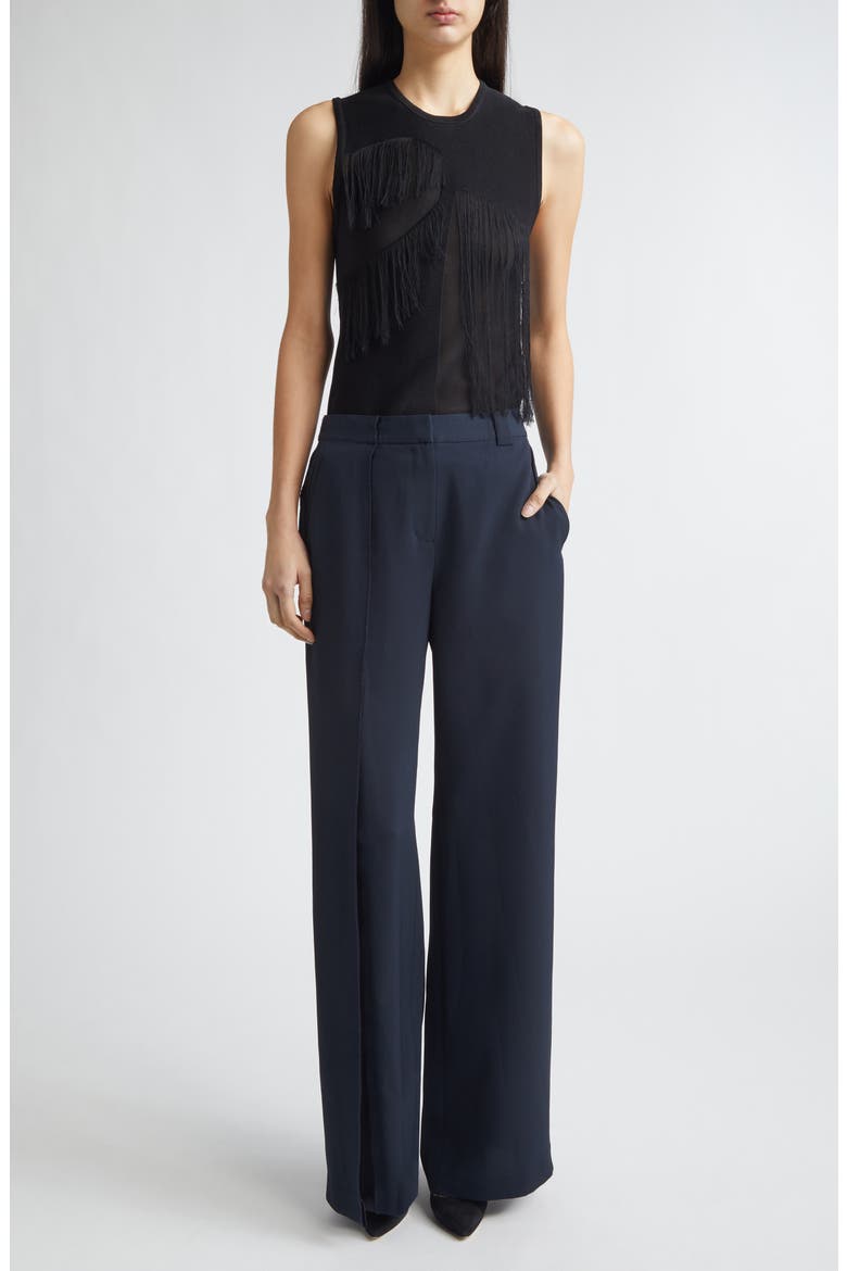 Sleeveless Fringe Top, Alternate, color, BLACK
