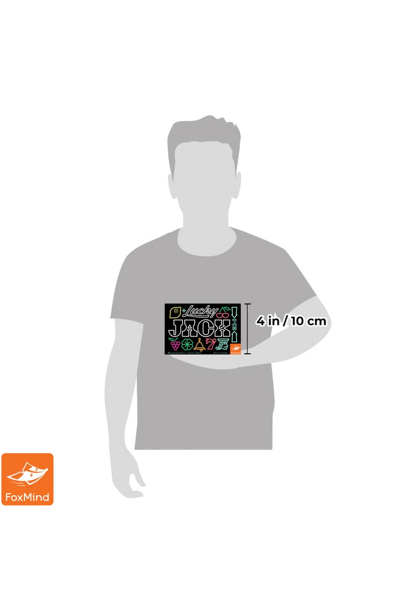 FoxMind Lucky Jack Card Game, Strategy and Luck, Alternate, color, Multicolored