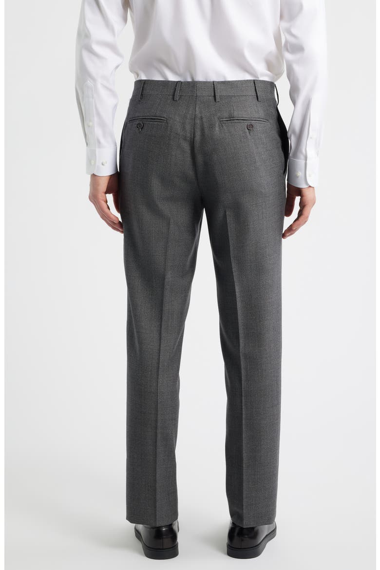 Siena Regular Fit Grey Flat Front Super 130s Wool Dress Pants, Alternate, color, GREY