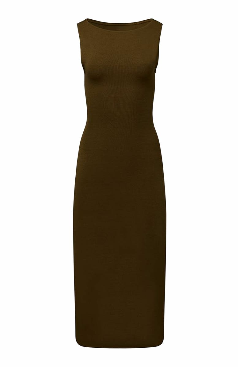 WeWoreWhat Boat Neck Midi Dress, Main, color, Military Olive