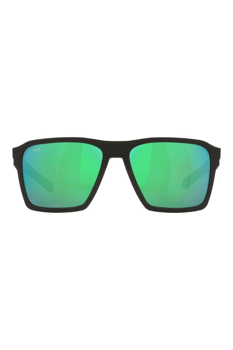 Antille 58mm Polarized Square Sunglasses, Main, color, BLACK