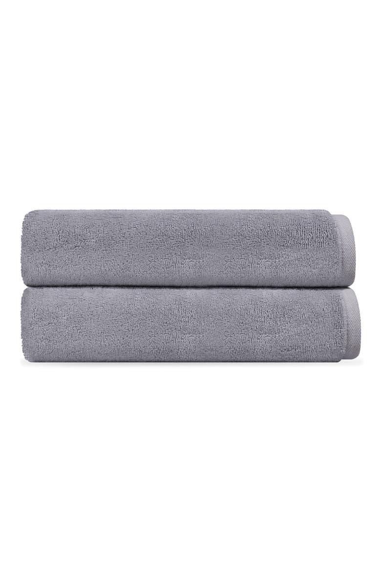 Puresoft 2-Piece Turkish Cotton Bath Sheet, Main, color, SILVER