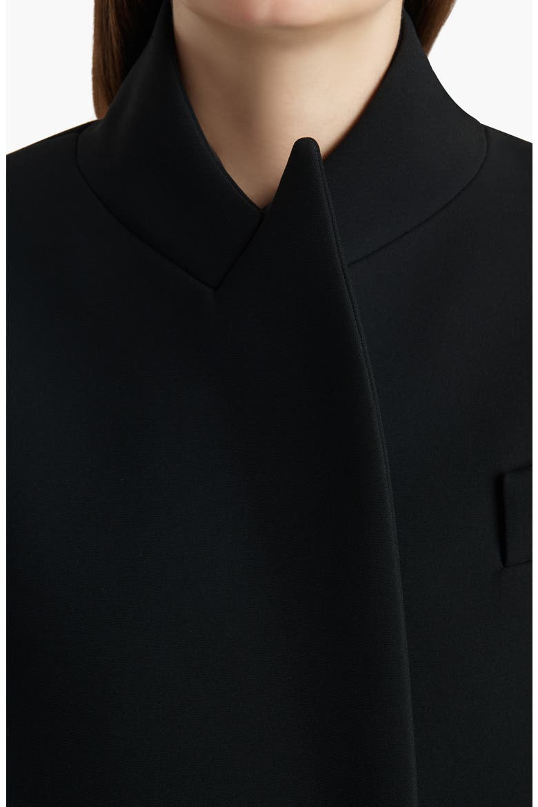 Comelle Crepe Coat, Alternate, color, BLACK