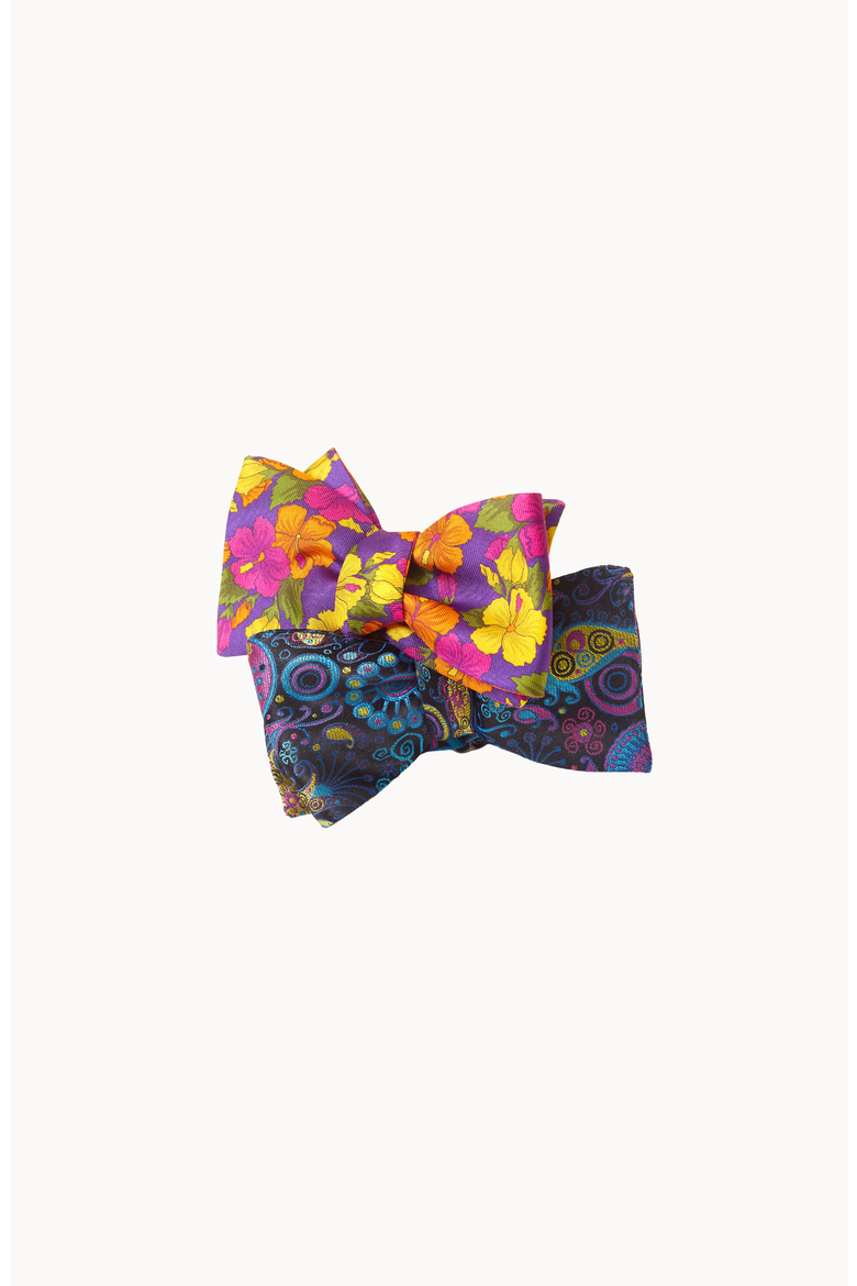 Hibiscus Garden Bow Tie, Alternate, color, Freestyle