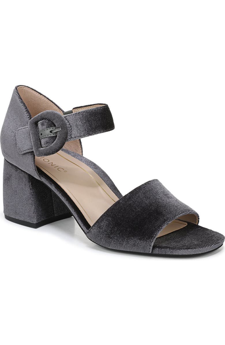 Vionic Chardonnay Block Heel Sandal, Main, color, Slate Grey