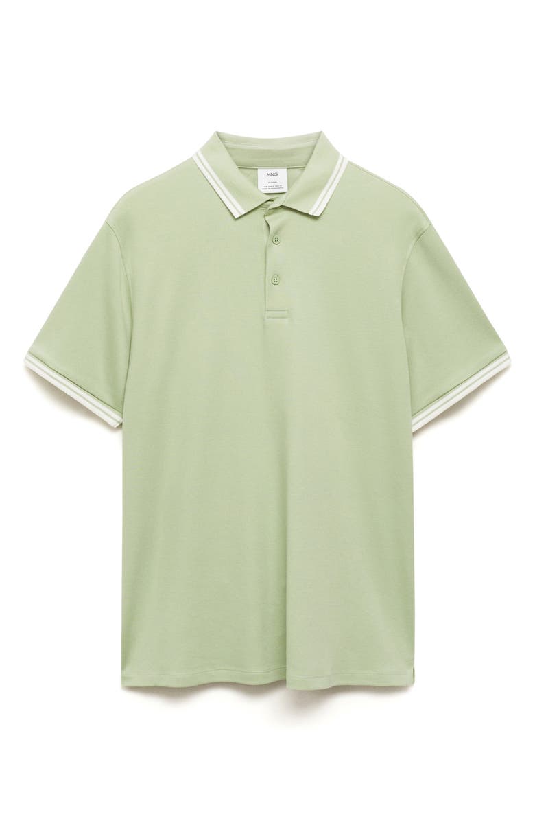 MANGO Tipped Cotton Polo, Alternate, color, 