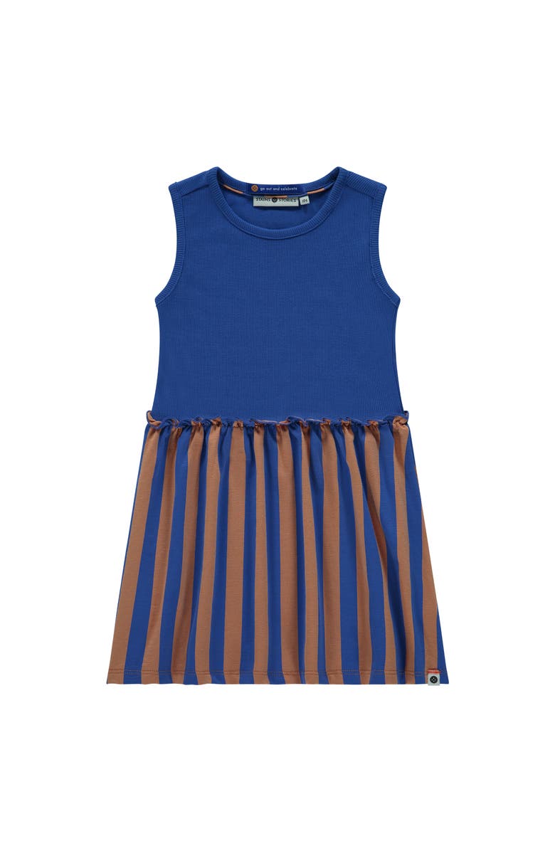 Stains and Stories by Babyface Mixed Media Tank Dress, Main, color, Cobalt