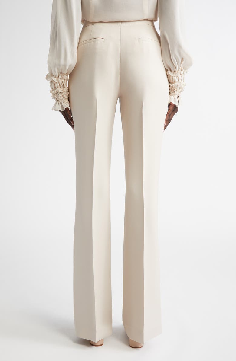 Lafayette 148 New York Saint Mark's Wool & Silk Crepe Flare Pants, Alternate, color, Pearl
