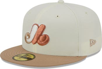 New Era Men's New Era Cream Montreal Expos Chrome Camel Rust Undervisor ...