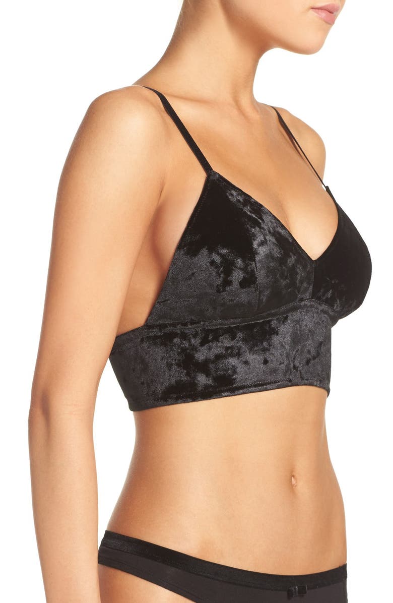 Chelsea28 Crushed Velvet Bralette, Alternate, color,