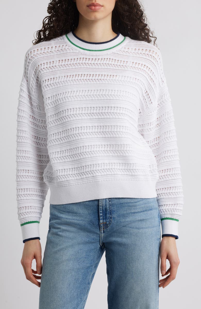 525 Mary Open Stitch Crewneck Sweater, Main, color, 