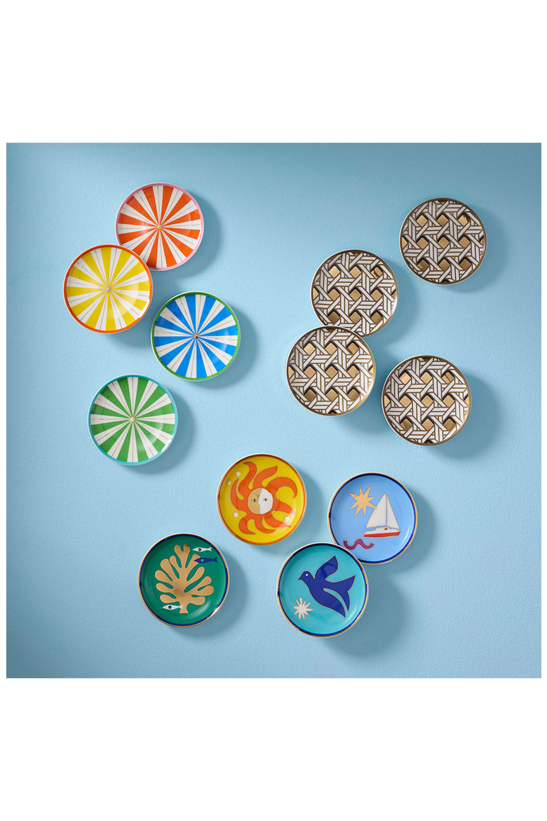 Playa Coaster Set, Alternate, color, Blue / Yellow / Green / Orange