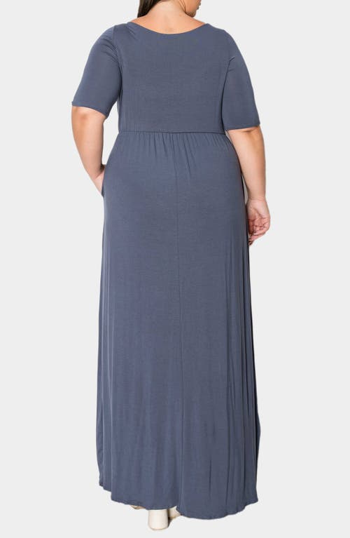 L I V D Eva Jersey Maxi Dress In Charcoal