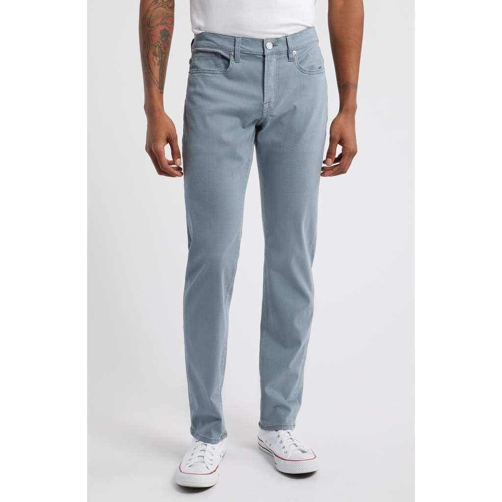 Frame L'homme Slim Fit Brushed Twill Pants In Smoky Blue In Smoky Blue