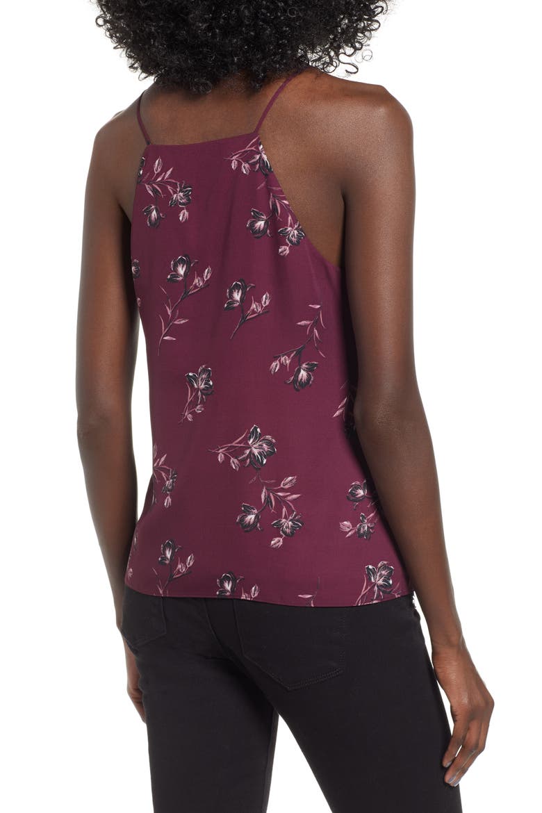 Posie Strappy Camisole, Alternate, color, BURGUNDY FLORAL