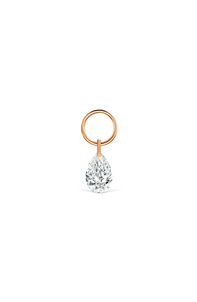 MARIA TASH Pear Floating Diamond Charm, Main, color, Rose Gold